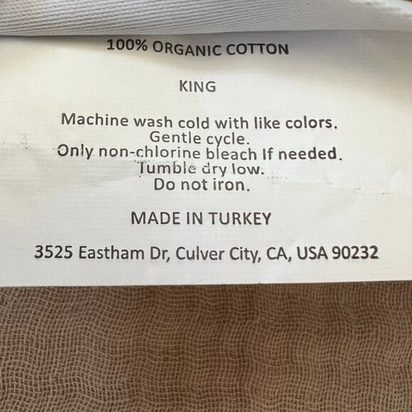 PARACHUTE Pillow Sham Cloud Organic Cotton Set of Two King Tan - Picture 5 of 12